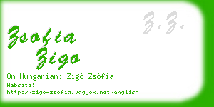 zsofia zigo business card